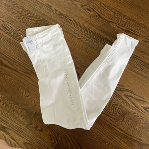 Womens white high rise jeggings